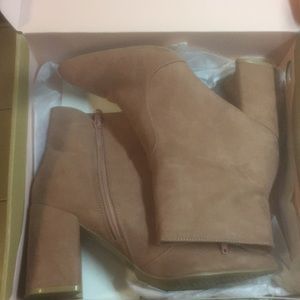 Mauve Suede booties from Charlotte Russe!